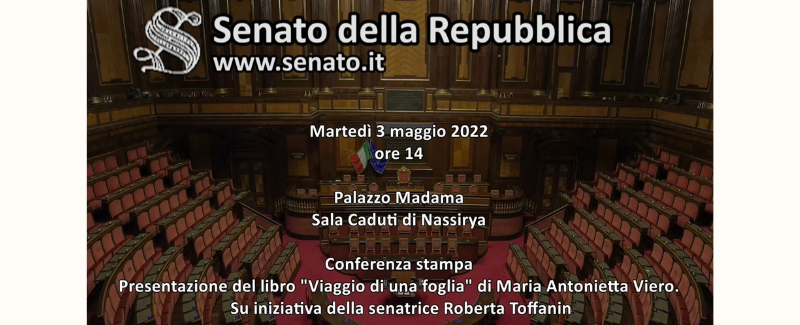VIAGGIO DI UNA FOGLIA – Senato della Repubblica Italiana